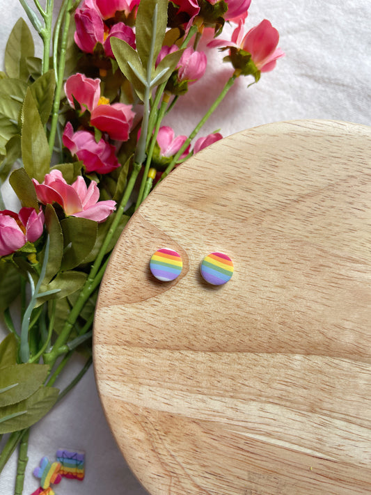 Pride Clay Studs