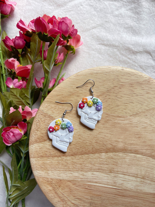 Flower Crown Pride Clay Earrings