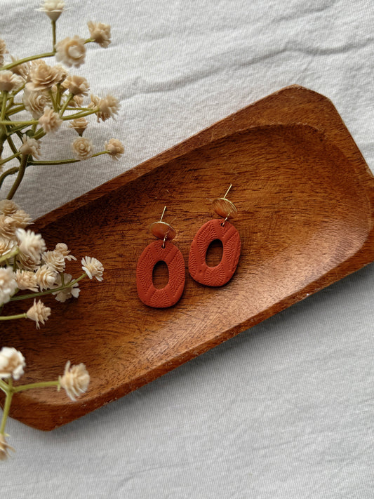 Embossed Clay Earrings