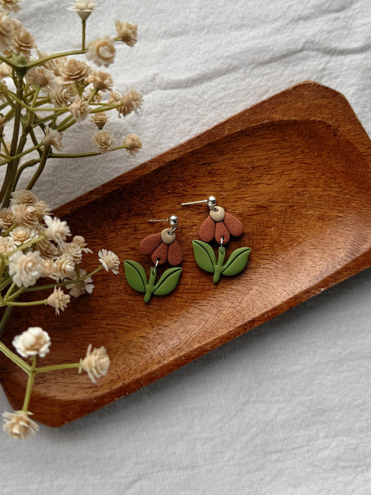 Flower Clay Earrings
