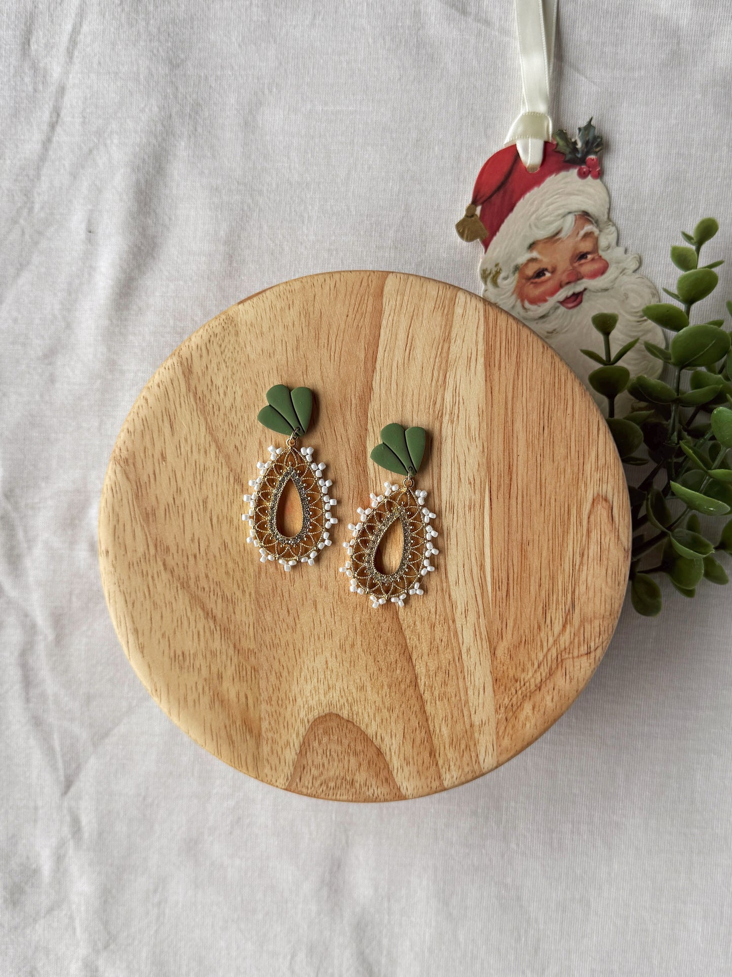 Golden Clay Earrings