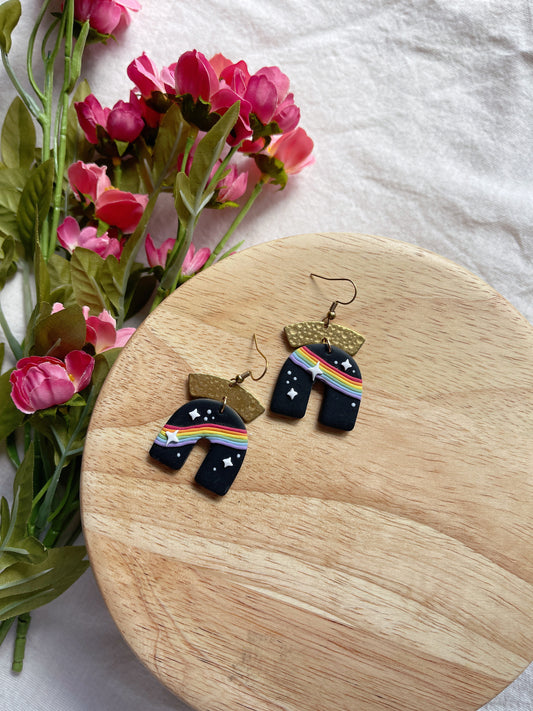 Galaxy Pride Clay Earrings