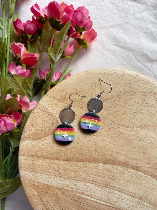 Galaxy Pride Clay Earrings