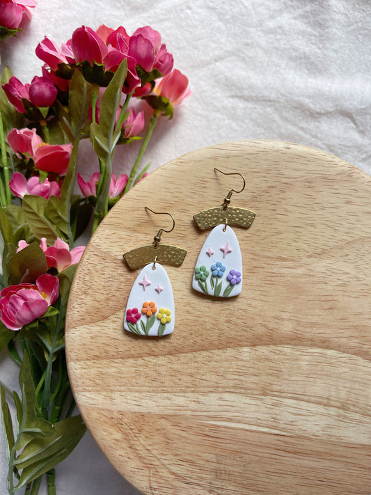 Daisy Pride Clay Earrings