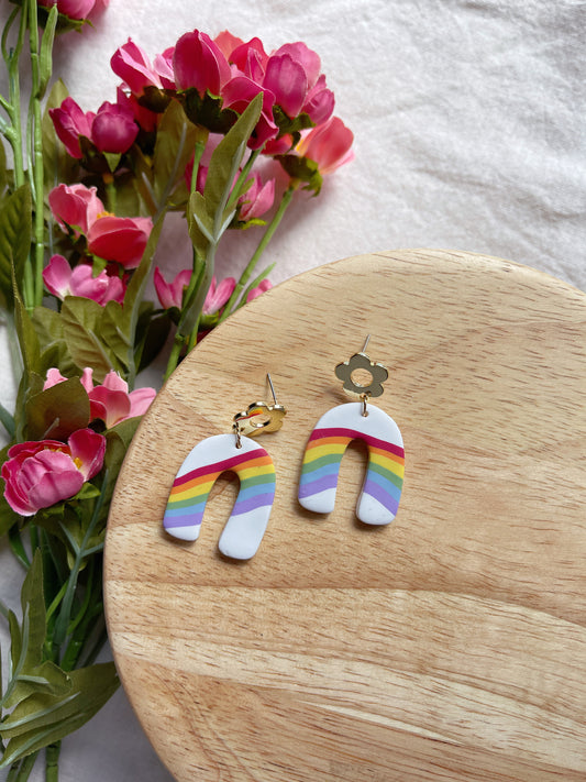 Groovy Pride Clay Earrings