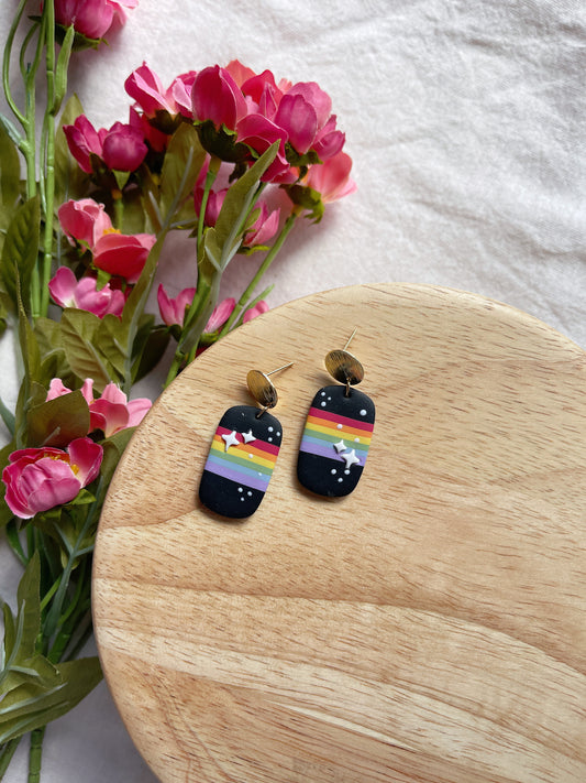Galaxy Pride Clay Earrings