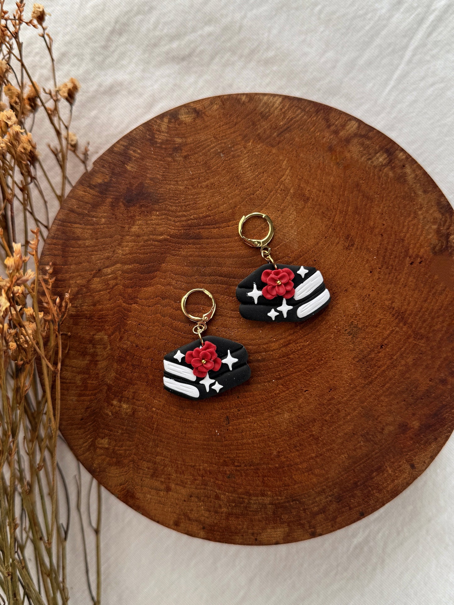 Black Books Clay Earrings