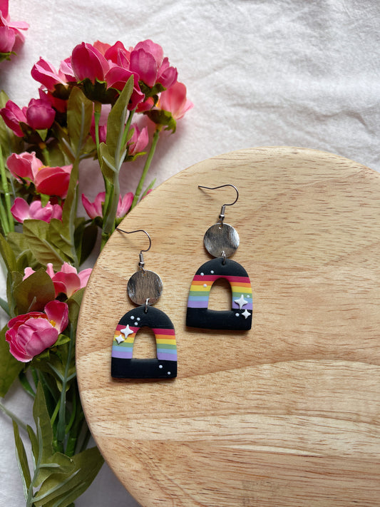 Galaxy Pride Clay Earrings