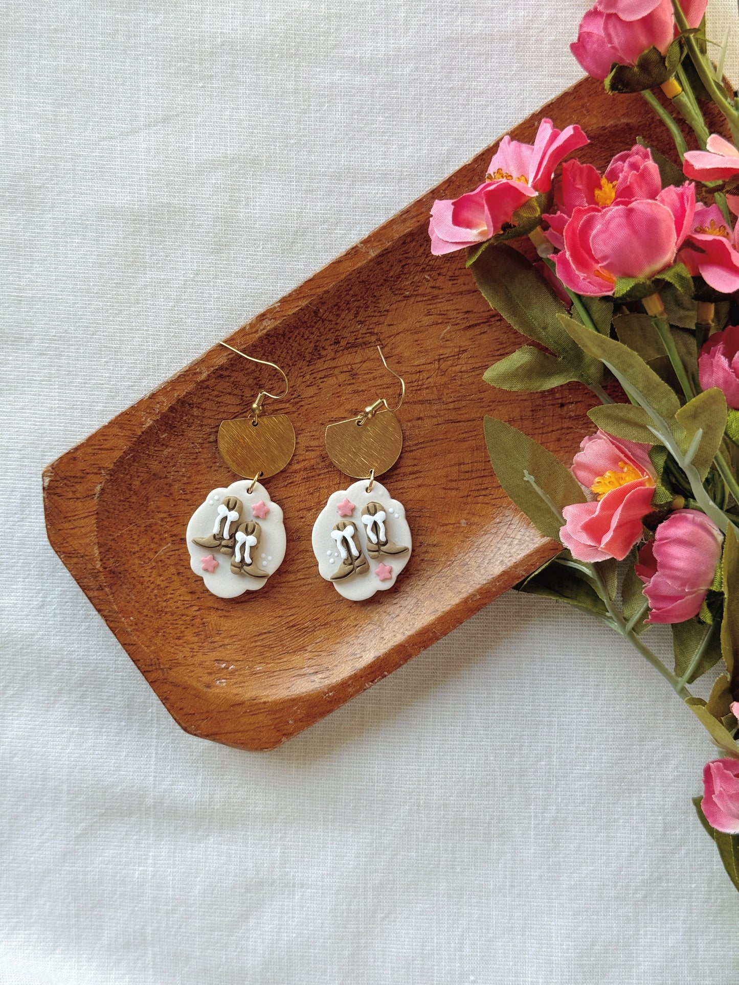 Baby Boots Clay Earrings