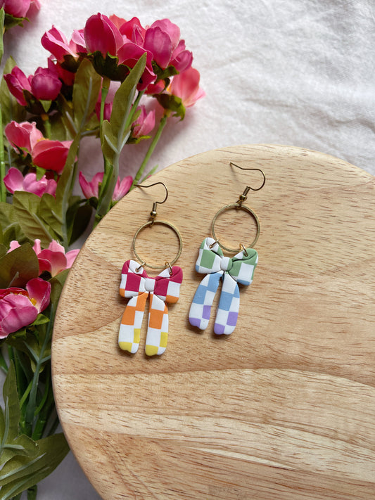 Bow Pride Clay Earrings