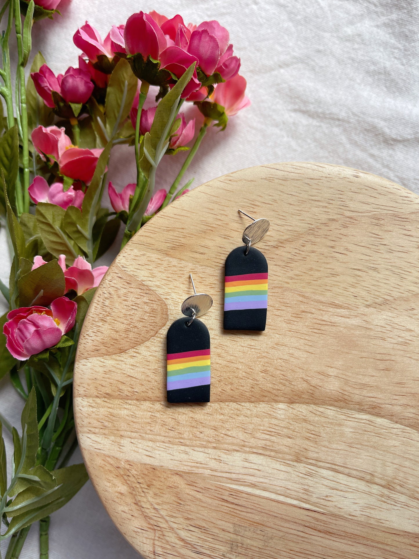 Galaxy Pride Clay Earrings