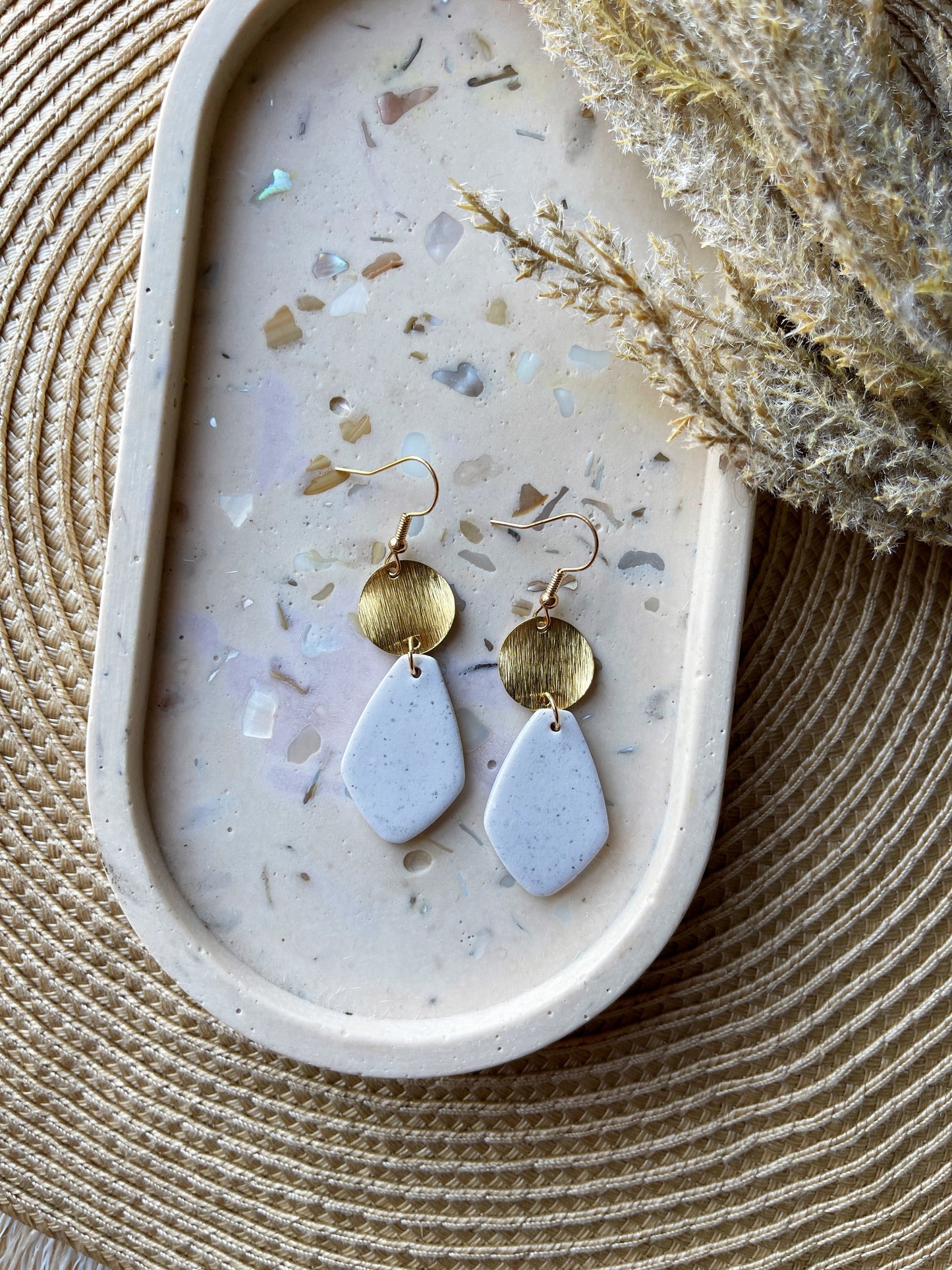 Vanilla Bean Clay Earrings