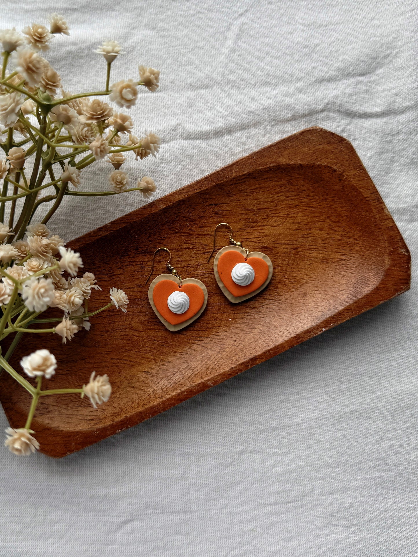 Pumpkin Pie Clay Earrings