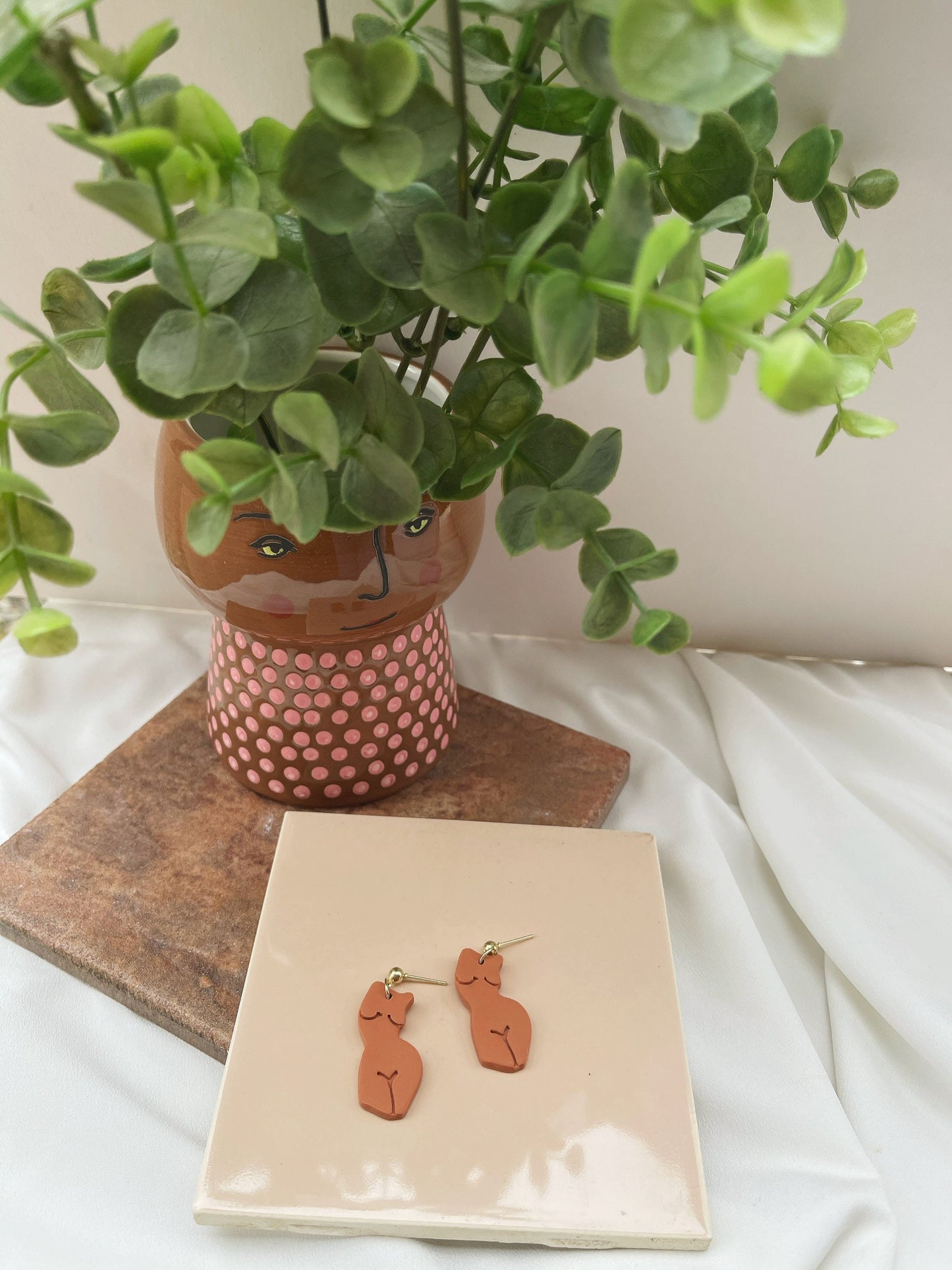 Clay Woman Earrings