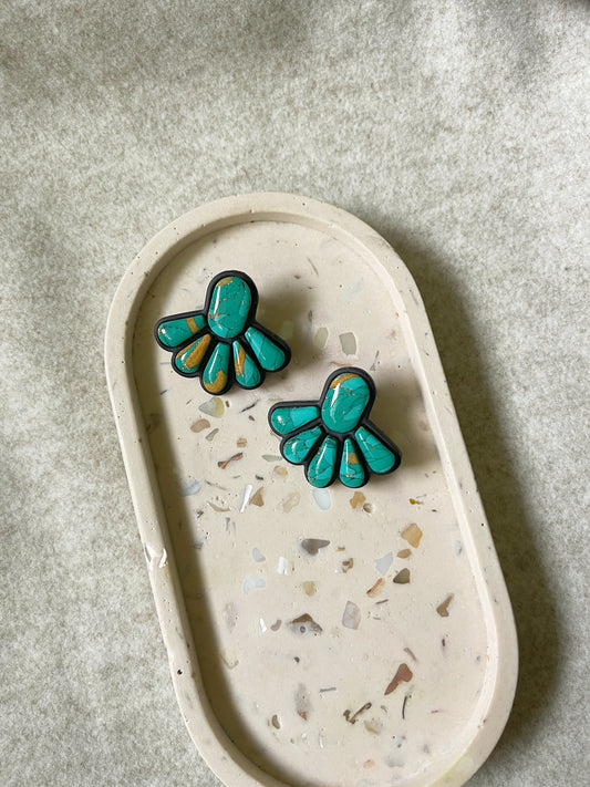 Turquoise Clay Earrings