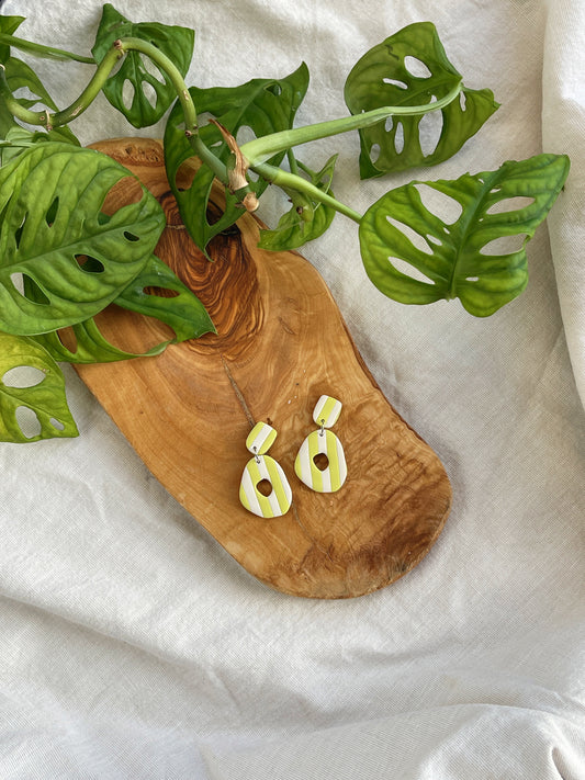 Pinstripe Clay Earrings