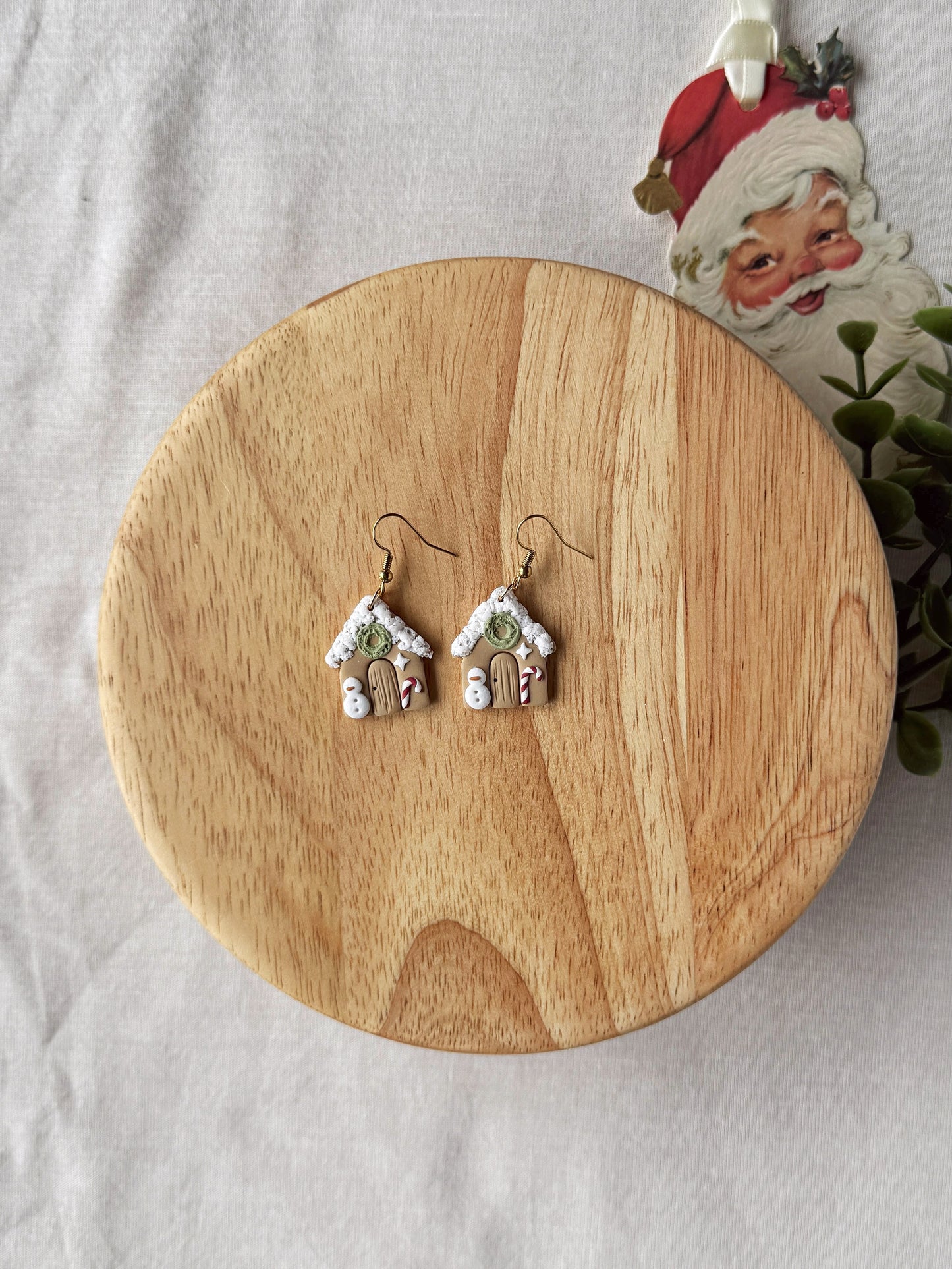 Snowman House Clay Earrings