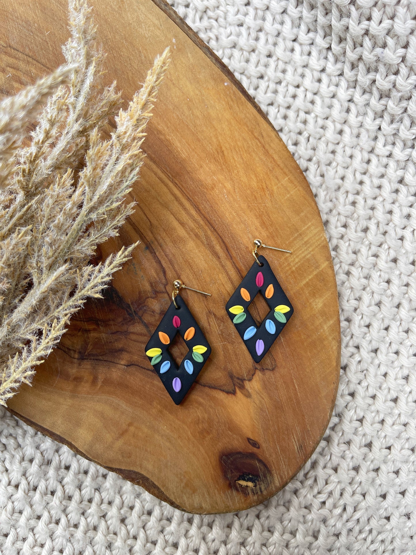 Black Pride Clay Earrings