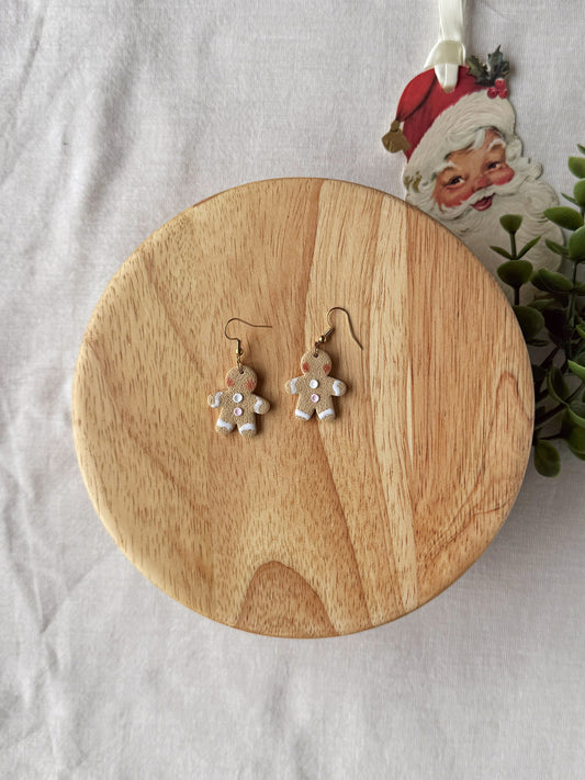 Gingerbread Clay Earrings