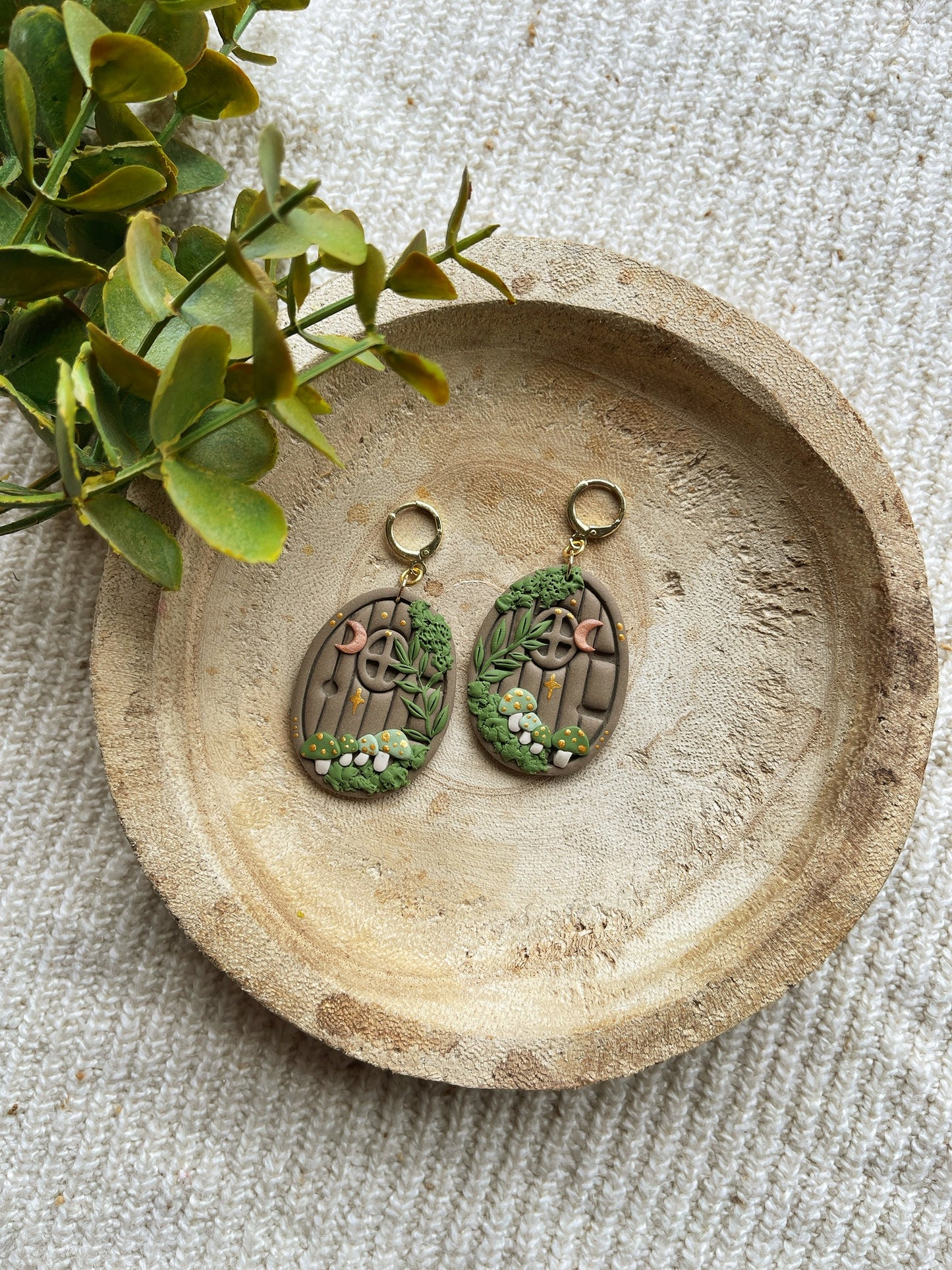 Cottage Core Clay Earrings