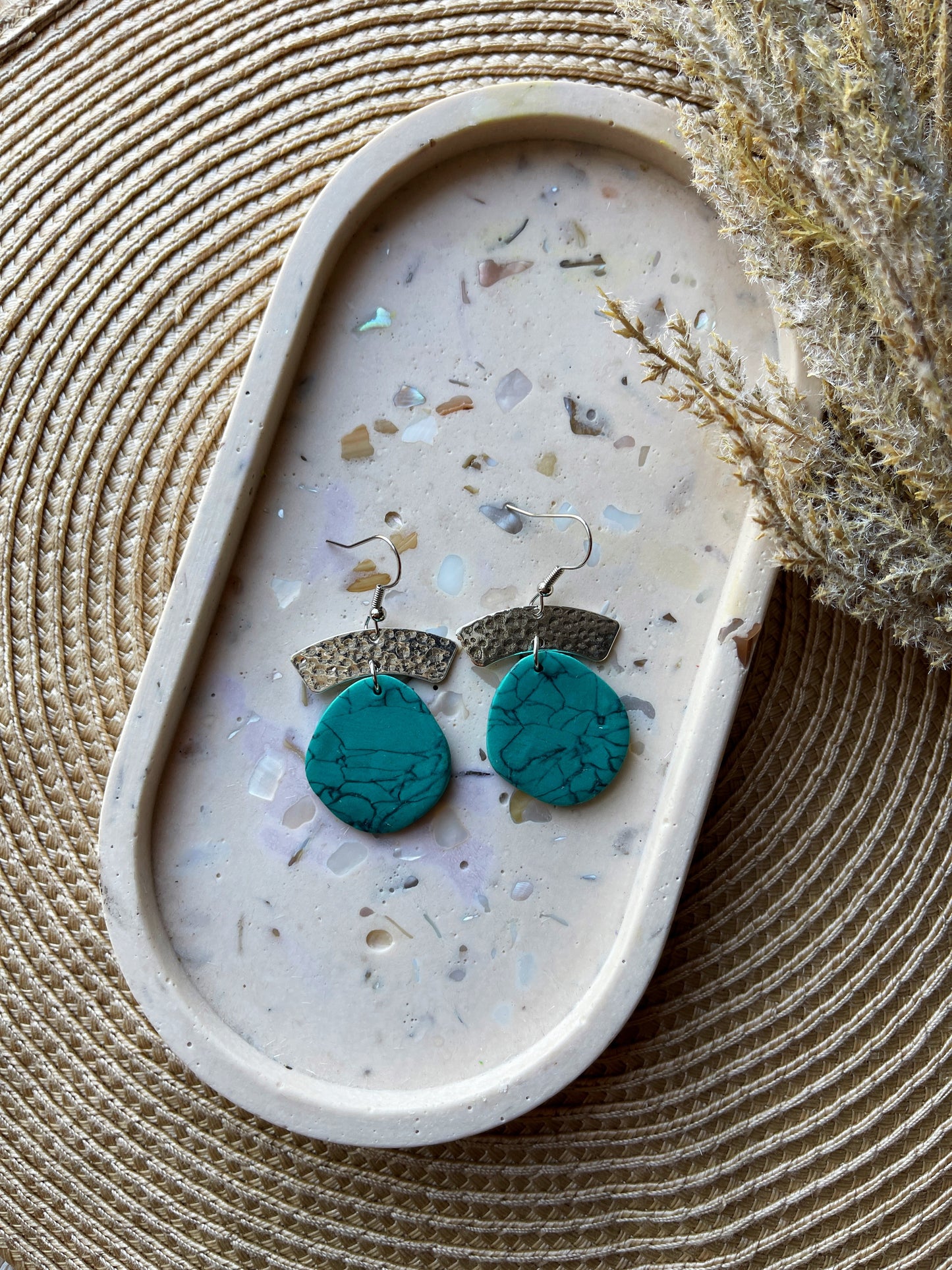 Turquoise Clay Earrings