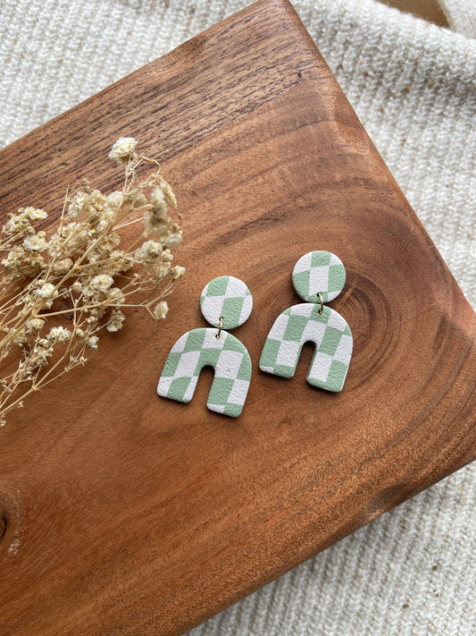 Green Clay Earrings