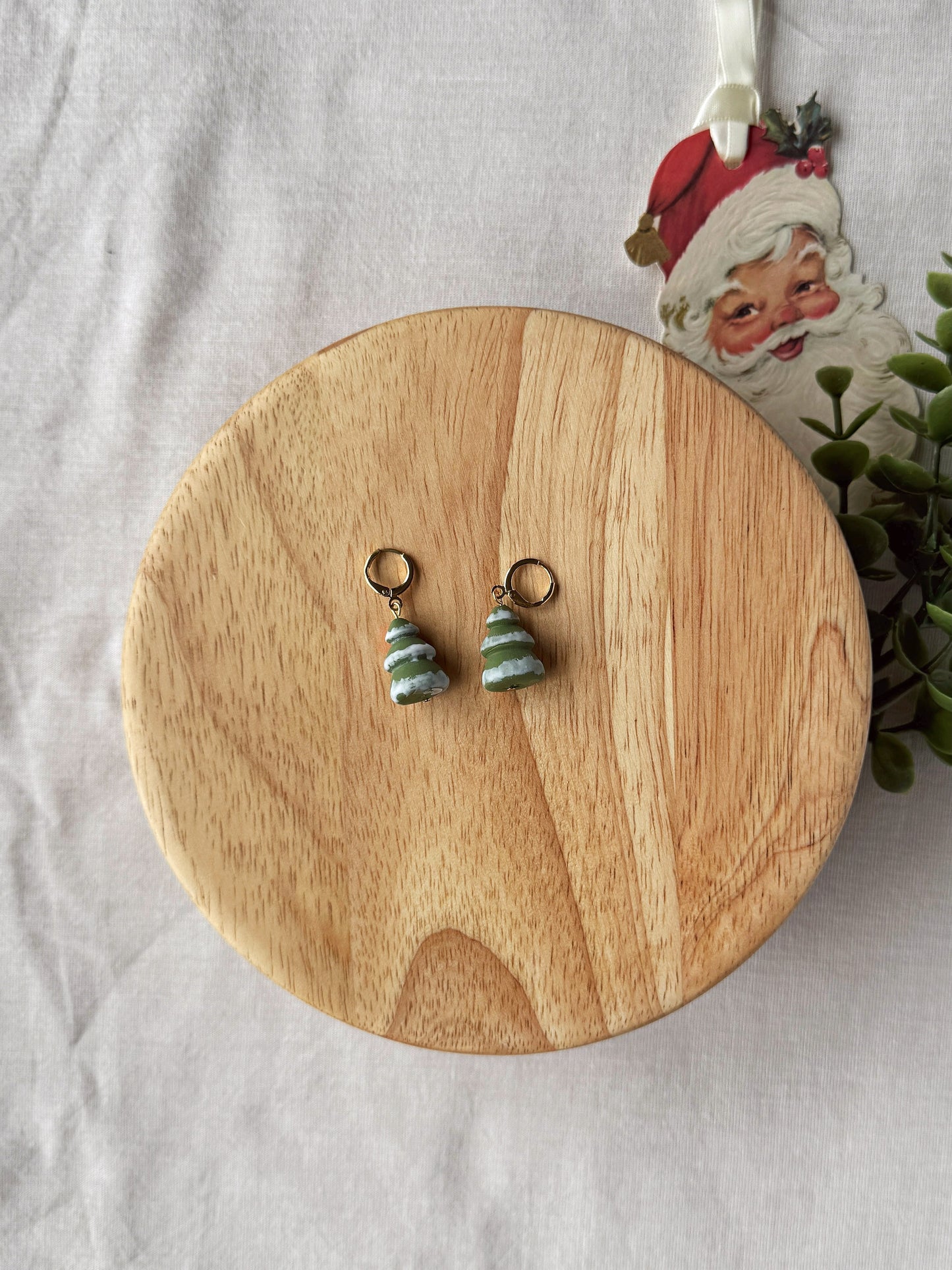 3D Tree Clay Earrings