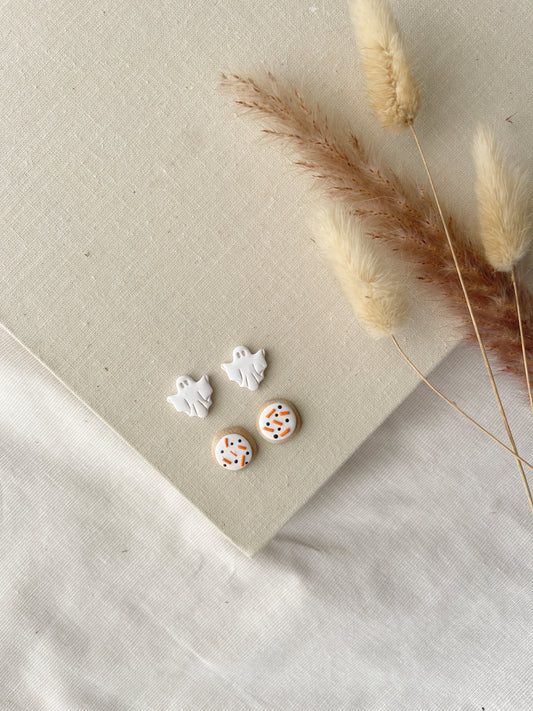 Ghost Cookie Clay Stud Pack