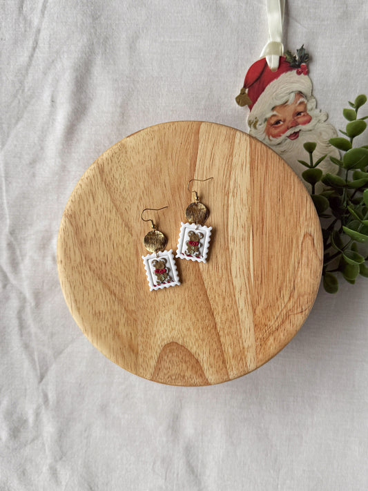 Gingerbread Mail Clay Earrings