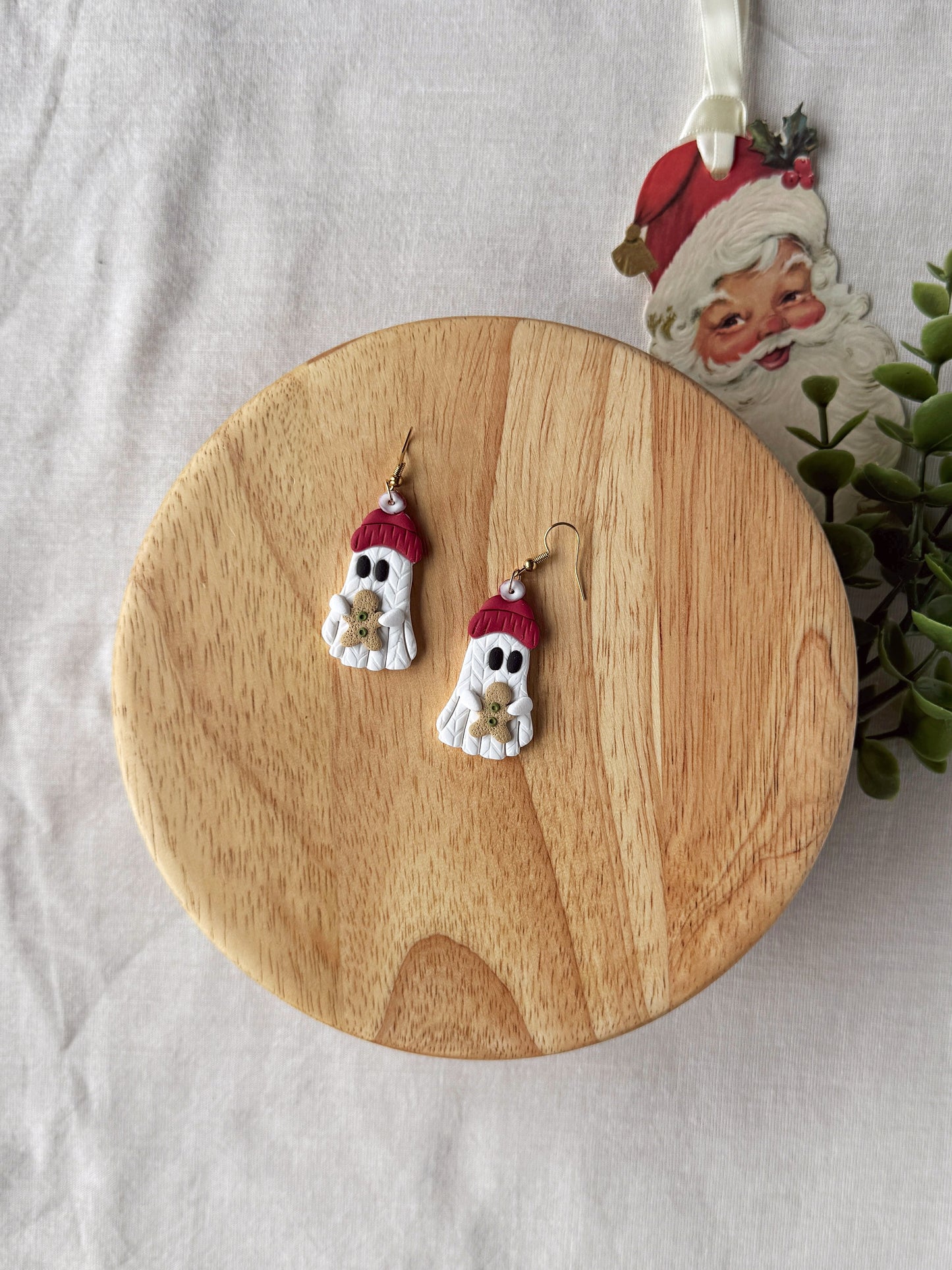 Chilly Ghost Clay Earrings