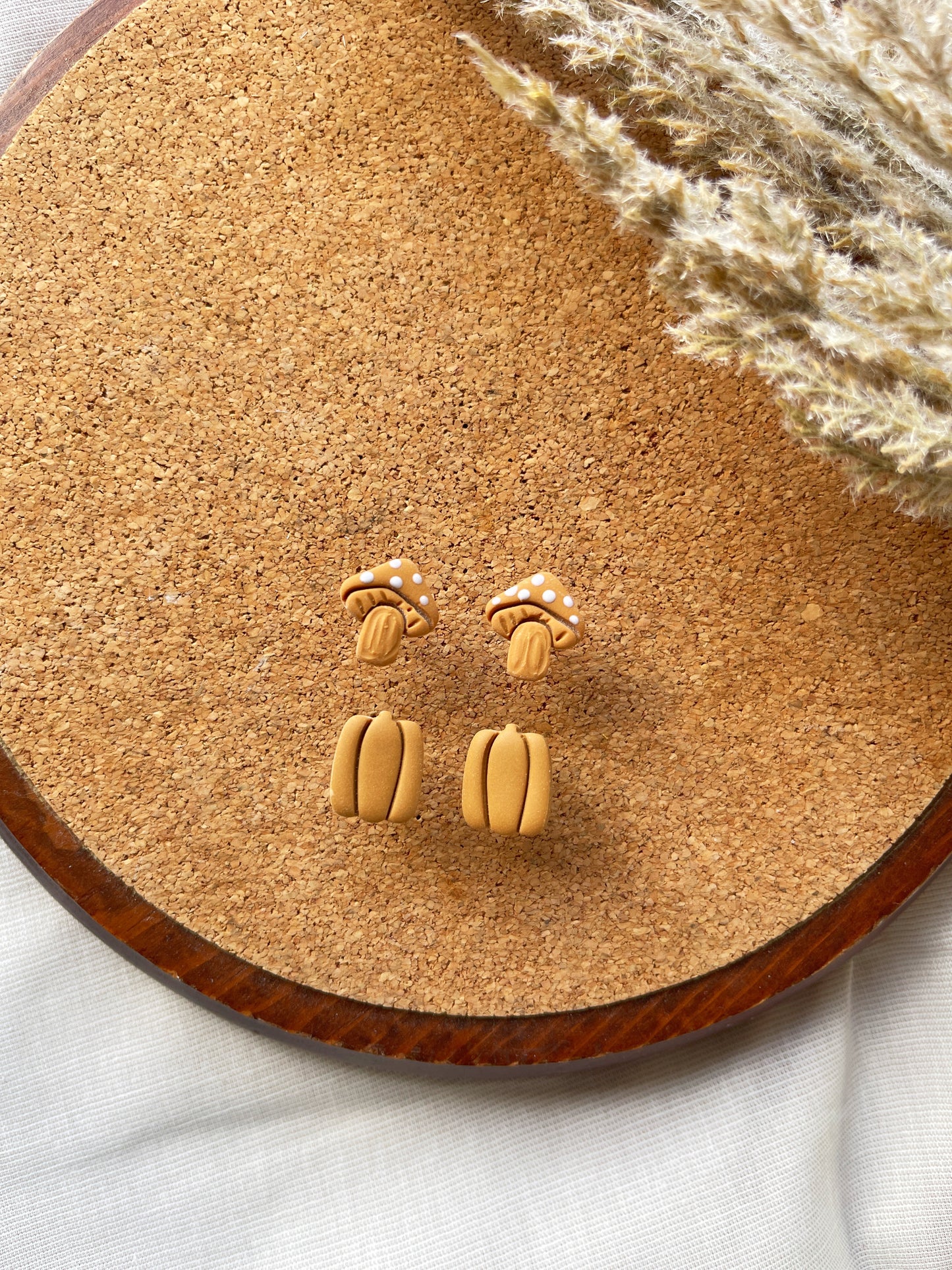 Mushroom Clay Earrings