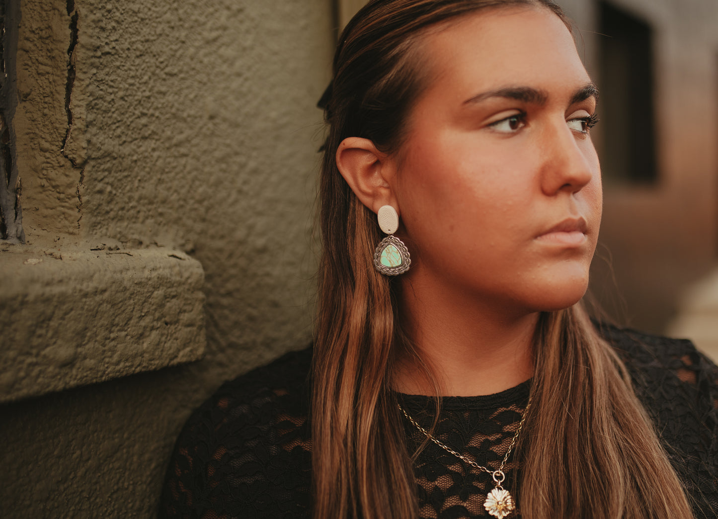 Turquoise Clay Earrings