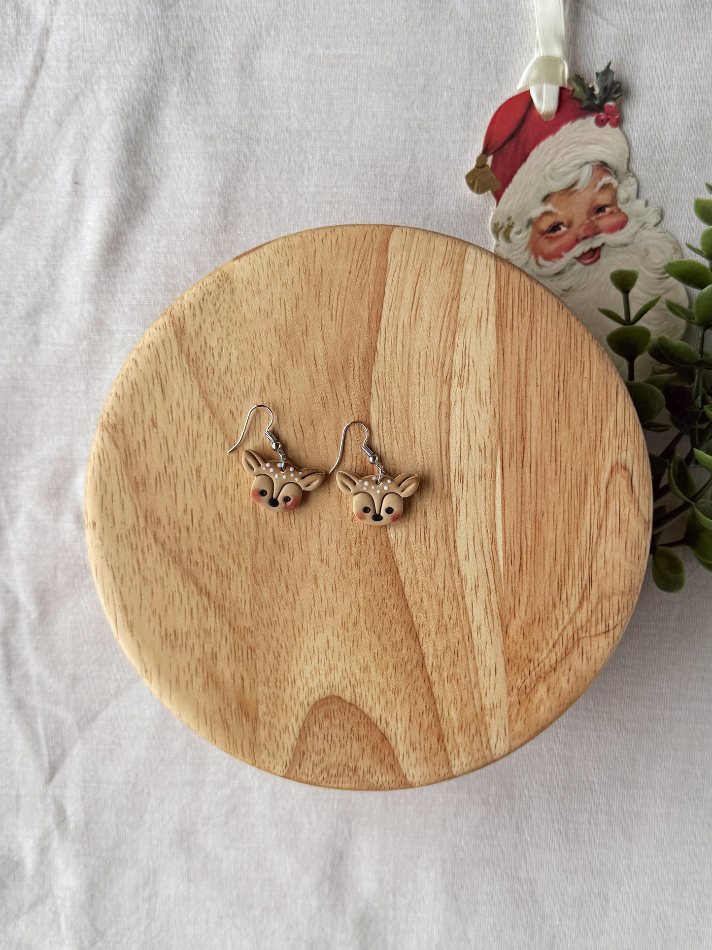Reindeer Clay Earrings