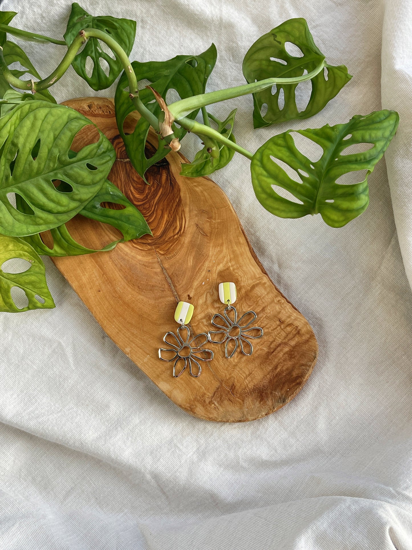 Flower Power Clay Earrings