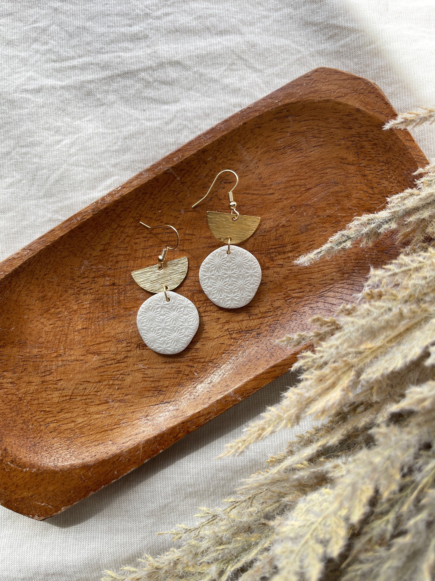 Pearl Clay Earrings