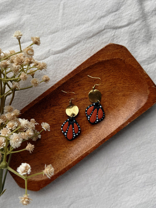 Monarch Clay Earrings