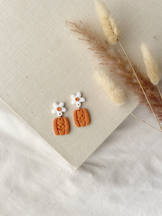 Pumpkin Patch Clay Earrings