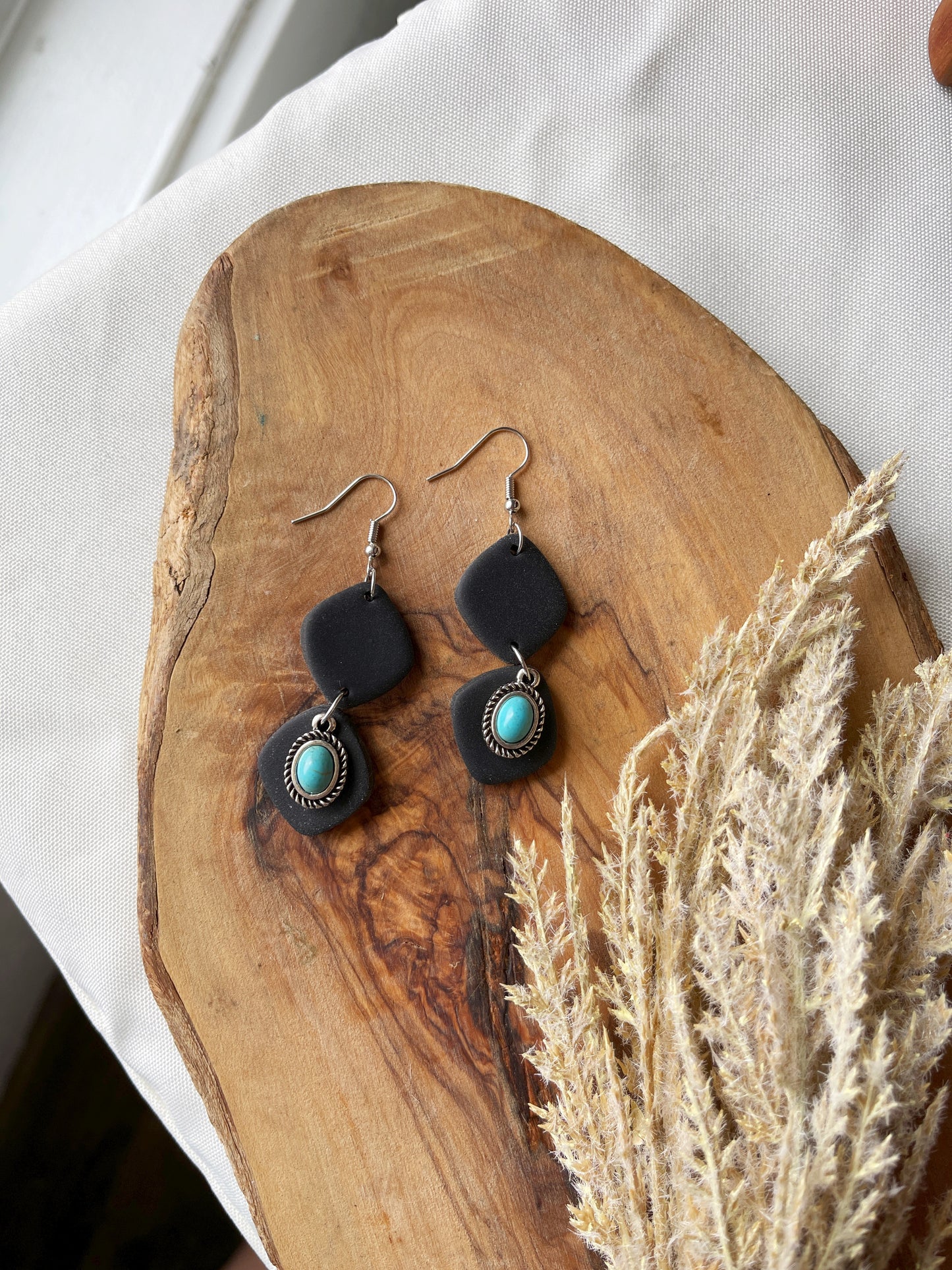 Turquoise Clay Earrings