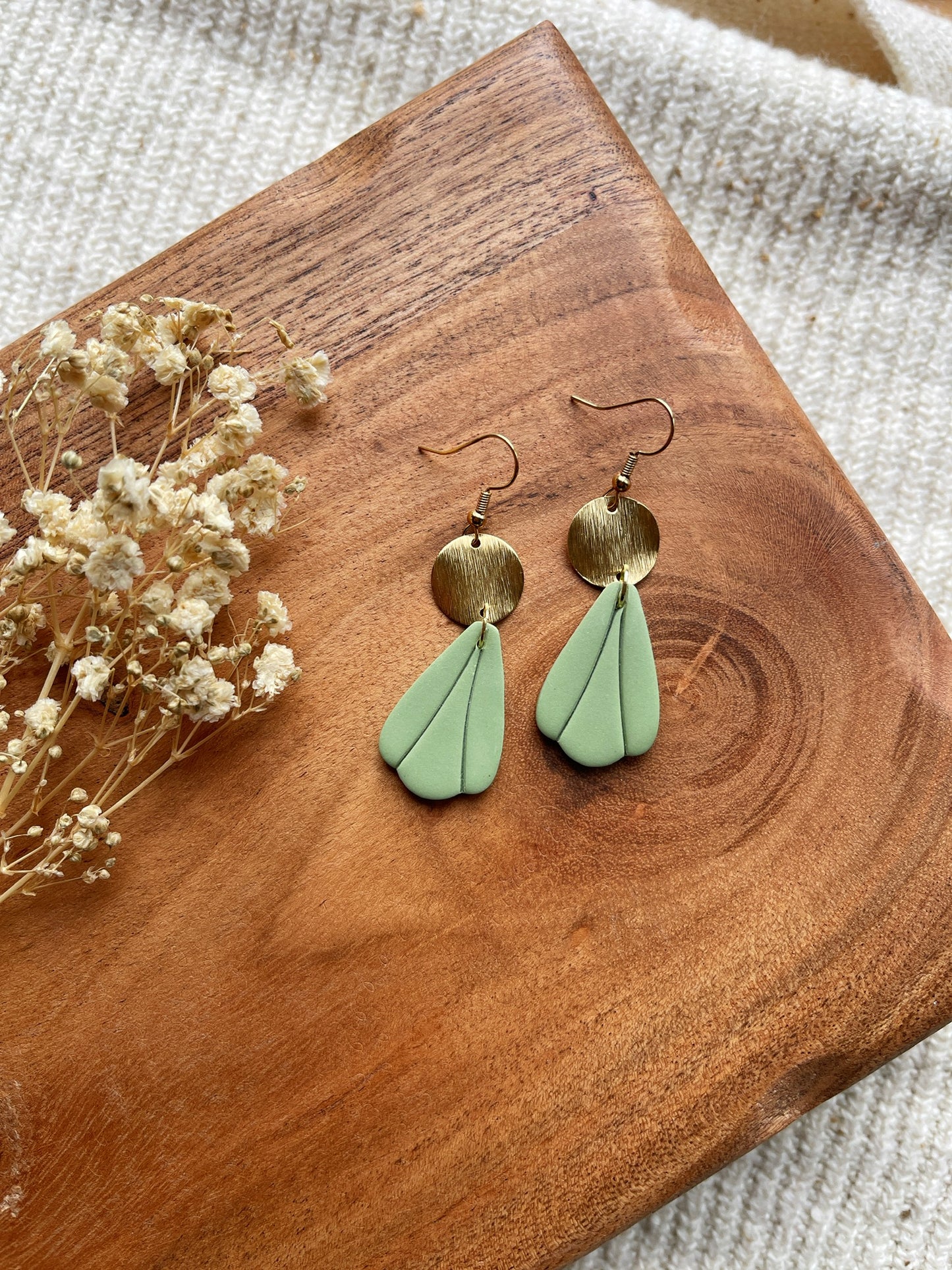 Sage Clay Earrings