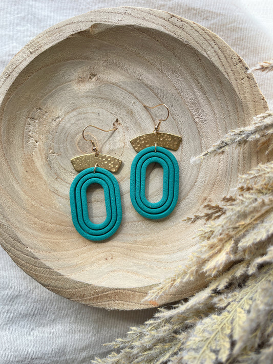 Turquoise Clay Earrings