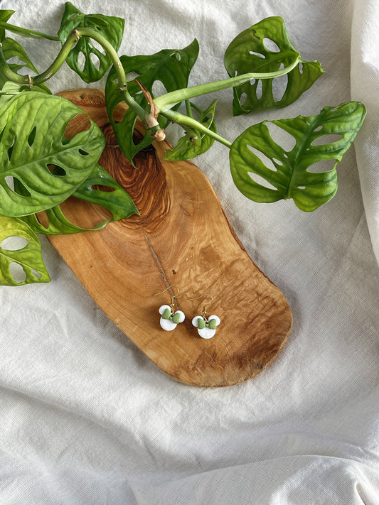 Embossed Mouse Clay Earrings