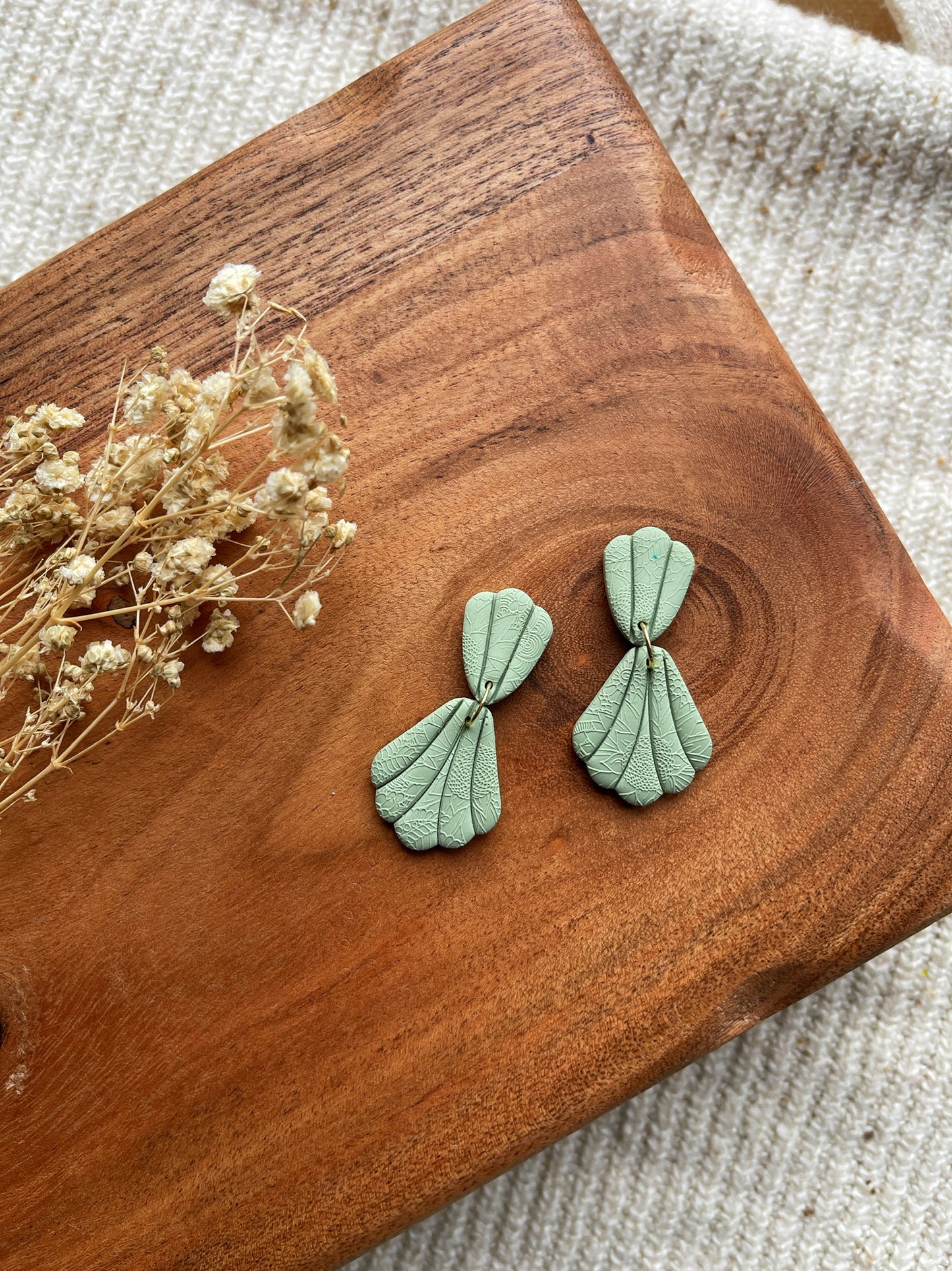 Sage Clay Earrings