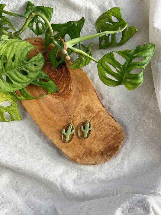 Cactus Clay Earrings