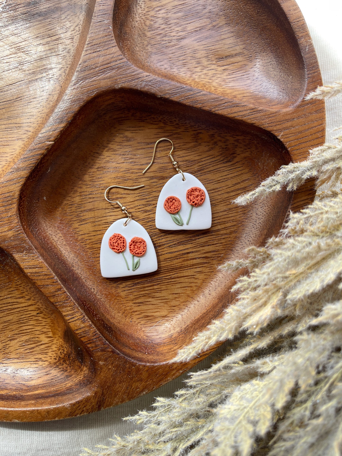 Floral Clay Earrings