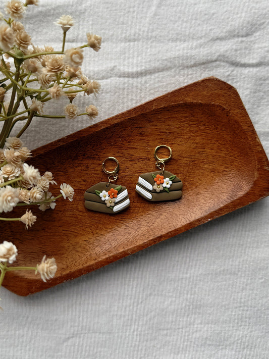 The Reader Clay Earrings