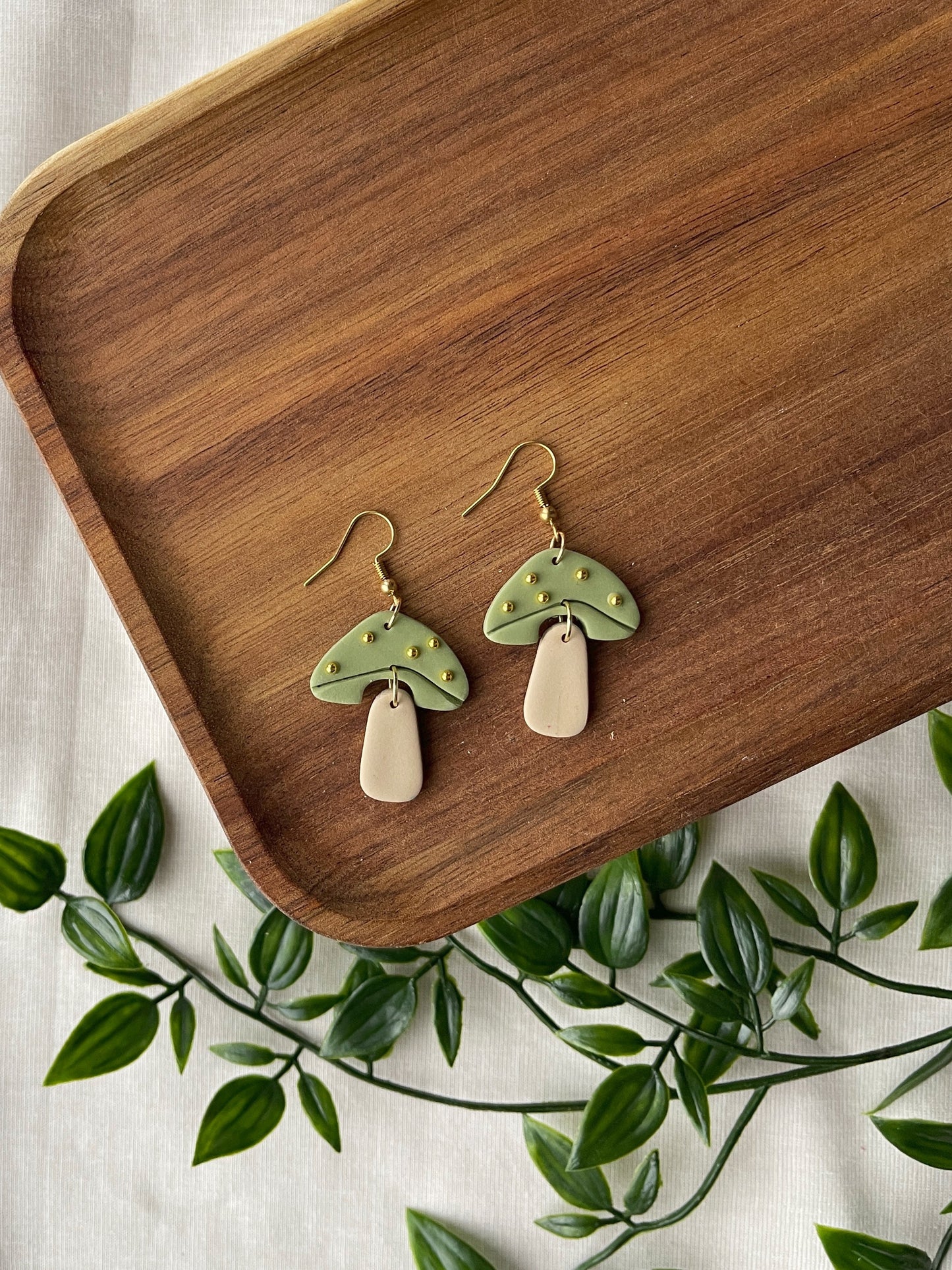 Mary Mushroom Clay Earrings