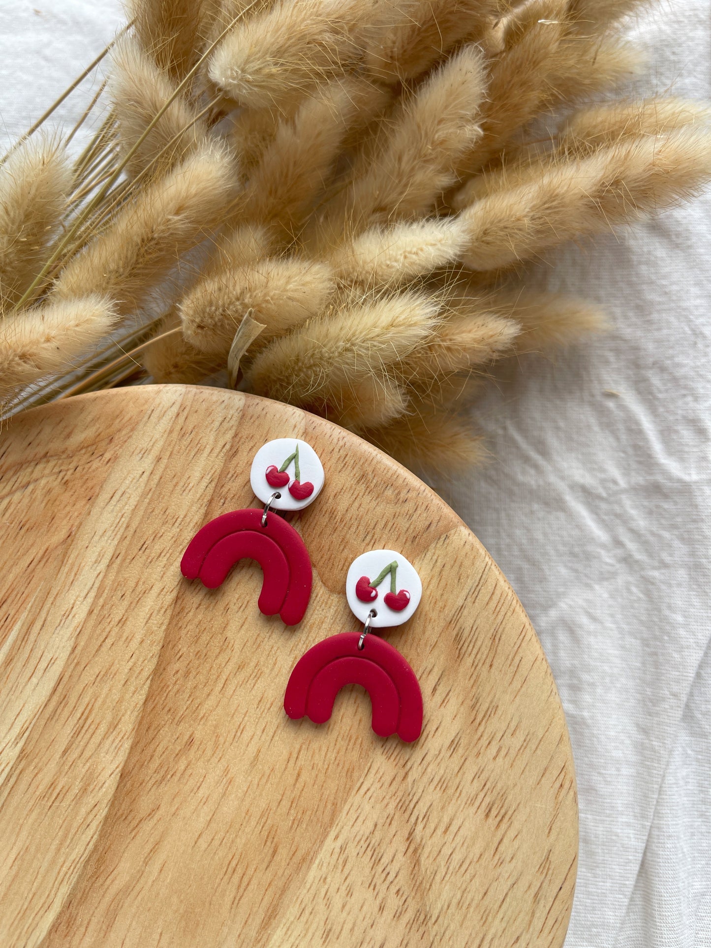 Cherry Bomb Clay Earrings