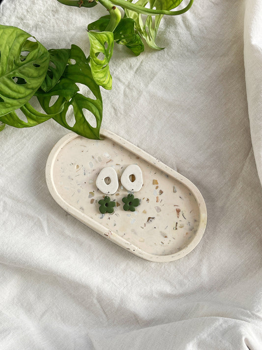 Floral Clay Earrings