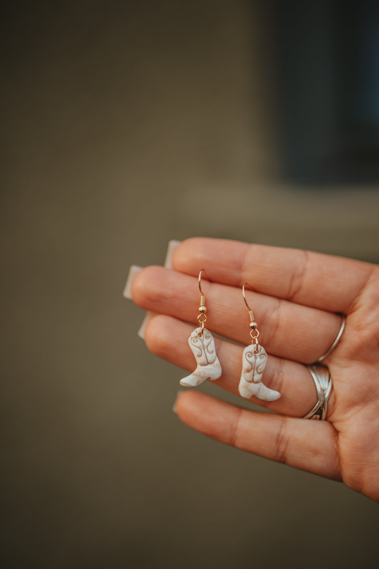 Baby Boot Clay Earrings