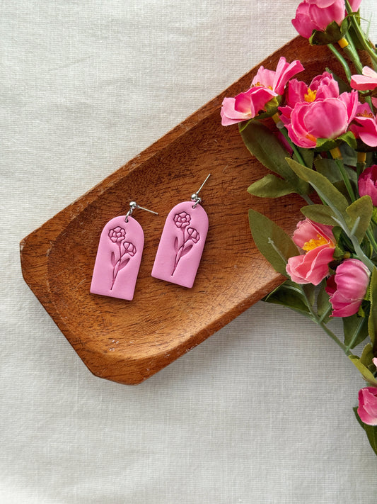 Floral Clay Earrings